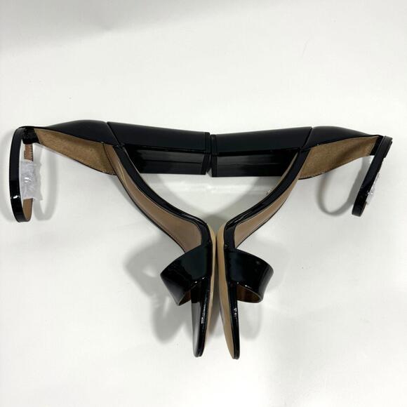 Sam Edelman Women’s Size 10.5 Black Patent Yaro Ankle Strap Block Heel Sandals - Picture 6 of 10